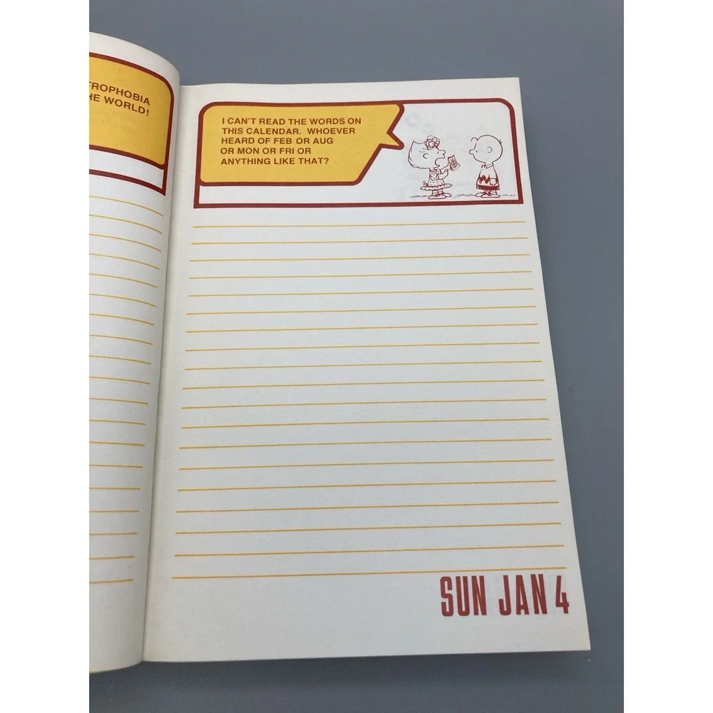Vintage Snoopy date book Day By Day diary 1976 Determined Productions unused